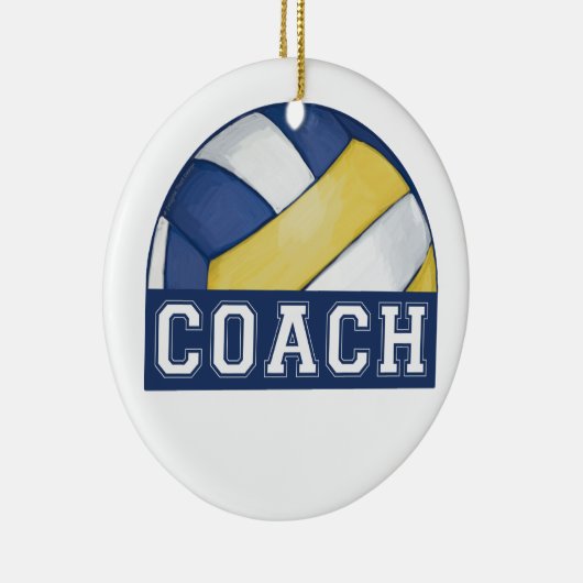 Volleyball-Trainer Keramik Ornament (Rechts)