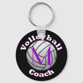 Volleyball-Trainer mit Lila Erstausbildung Schlüsselanhänger