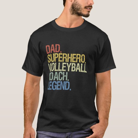 Volleyball-Trainer Papa T-Shirt (Vorderseite)