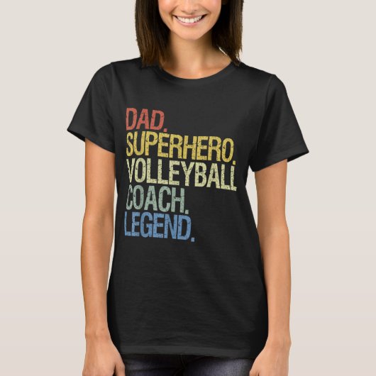 Volleyball-Trainer Papa T-Shirt (Vorderseite)
