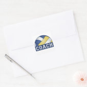 Volleyball-Trainer Quadratischer Aufkleber (Umschlag)