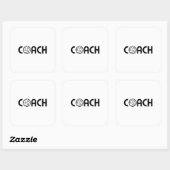 Volleyball-Trainer Quadratischer Aufkleber (Blatt)