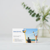 Volleyball-Trainer | Übungsstunden Visitenkarte (Stehend Vorderseite)