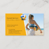 Volleyball-Trainer | Übungsstunden Visitenkarte (Vorderseite)