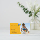 Volleyball-Trainer | Übungsstunden Visitenkarte (Stehend Vorderseite)