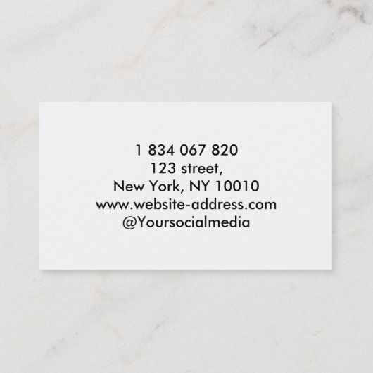 Volleyball-Trainer Visitenkarte (Rückseite)