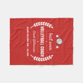 Volleyball-Trainerteam Vielen Dank, dass Sie Perso Fleecedecke (Vorderseite (Horizontal))