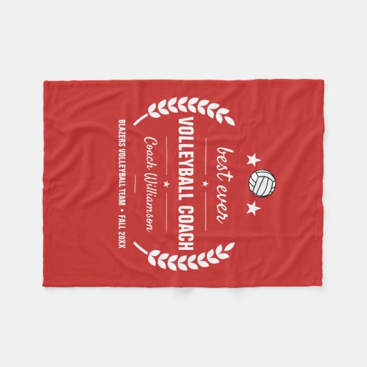 Volleyball-Trainerteam Vielen Dank, dass Sie Perso Fleecedecke (Vorderseite (Horizontal))