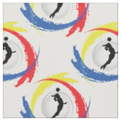 Volleyball-Tricolor Sport-Emblem (weibliche Stoff (Nahaufnahme)