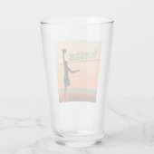 Volleyball trifft mich im Netz Glas (Rückseite)