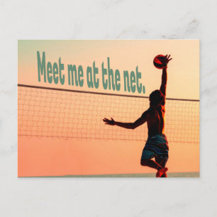 Volleyball trifft mich im Netz Postkarte