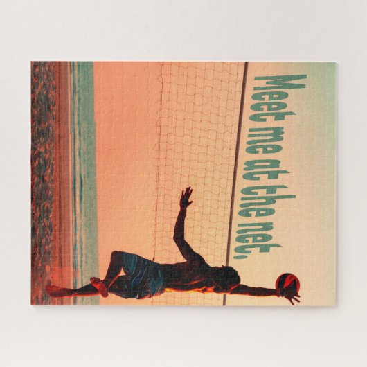 Volleyball trifft mich im Netz Puzzle (Horizontal)