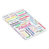 Volleyball Typografie Flexible Foto Magnet (Rechte Seite)