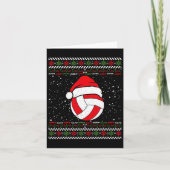 Volleyball Ugge Christmas Sweater Sport Lover Xmas Karte (Vorderseite)
