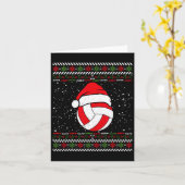 Volleyball Ugge Christmas Sweater Sport Lover Xmas Karte (Gelbe Blume)