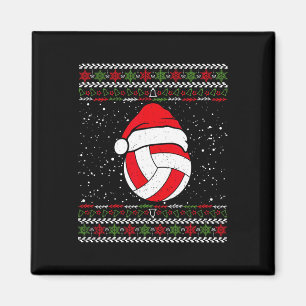 Volleyball Ugge Christmas Sweater Sport Lover Xmas Magnet