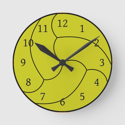 Volleyball-Uhr Runde Wanduhr (Vorderseite)