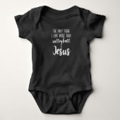 Volleyball und Jesus T Christlicher Glaubensport Baby Strampler (Vorderseite)