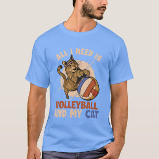 Volleyball und meine Cat Cat Lovers Cat Girlfriend T-Shirt