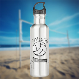 Volleyball und Netz Personalisiert Edelstahlflasche