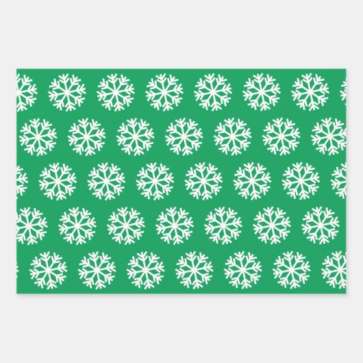 Volleyball und Schneeflocken Rote und Grüne Weihna Geschenkpapier Set (Vorderseite 3)