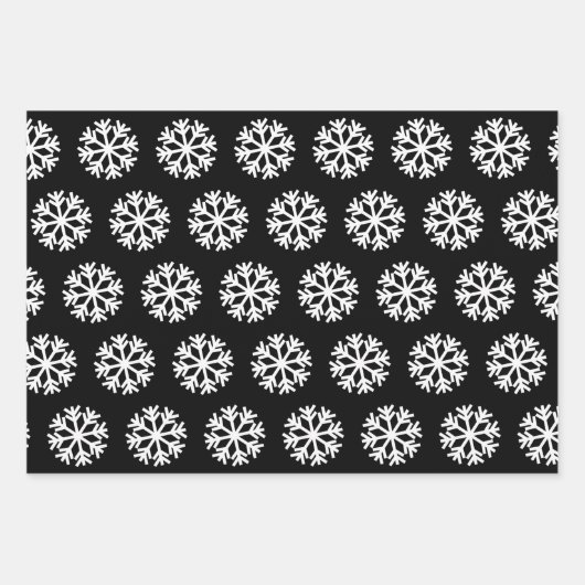 Volleyball und Schneeflocken Rote und Schwarze Wei Geschenkpapier Set (Vorderseite 3)