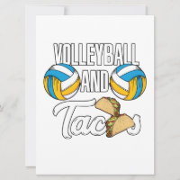 Volleyball und Tacos Fastfood Sport Geschenk