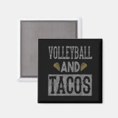 Volleyball und Tacos Fun Taco gestört Magnet (Vorderseite/Rückseite)