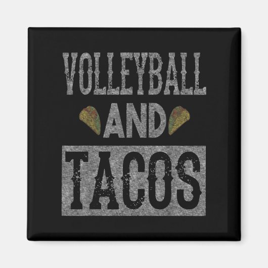 Volleyball und Tacos Fun Taco gestört Magnet (Vorne)