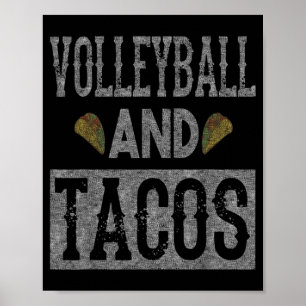 Volleyball und Tacos Fun Taco gestört Poster
