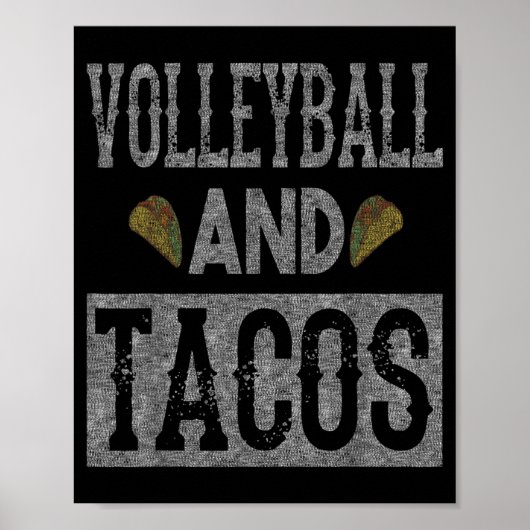 Volleyball und Tacos Fun Taco gestört Poster (Vorne)