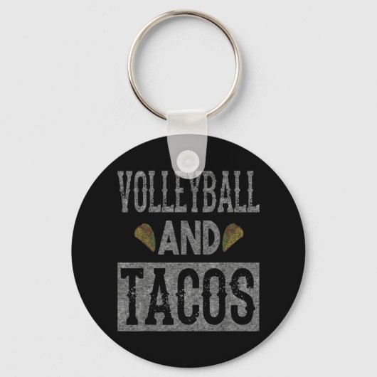 Volleyball und Tacos Fun Taco gestört Schlüsselanhänger (Vorderseite)