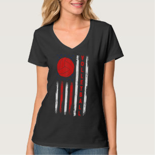 Volleyball unter amerikanischer Flagge stört Vinta T-Shirt