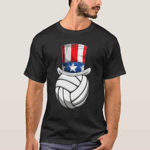 Volleyball US-Flagge Vball Beach Volleyball 4. Ju T-Shirt