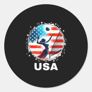 Volleyball USA Frauen Volleyball Nationals Runder Aufkleber