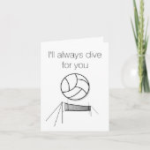 Volleyball Valentine Karte (Vorderseite)