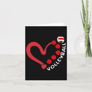 Volleyball Valentinstag Herz Volleyball Liebhaber  Karte