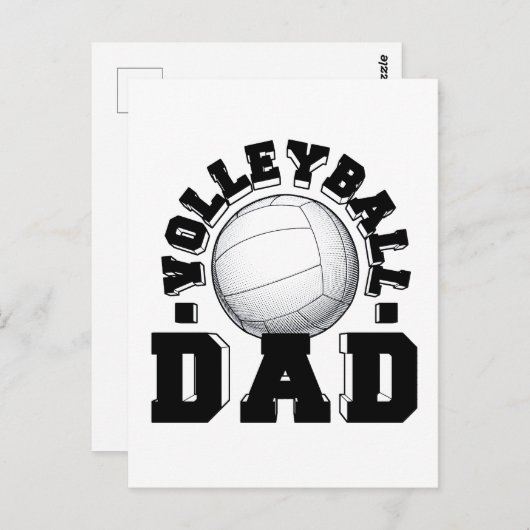 Volleyball Vater Alte Schule Geschenke Ideen Postkarte (Vorne/Hinten)