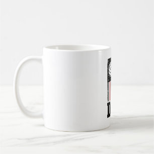 Volleyball-Vater Amerikanische Flagge Vintage-Grav Kaffeetasse