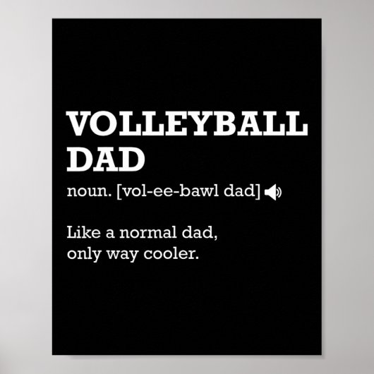 Volleyball-Vater Definition Poster (Vorne)