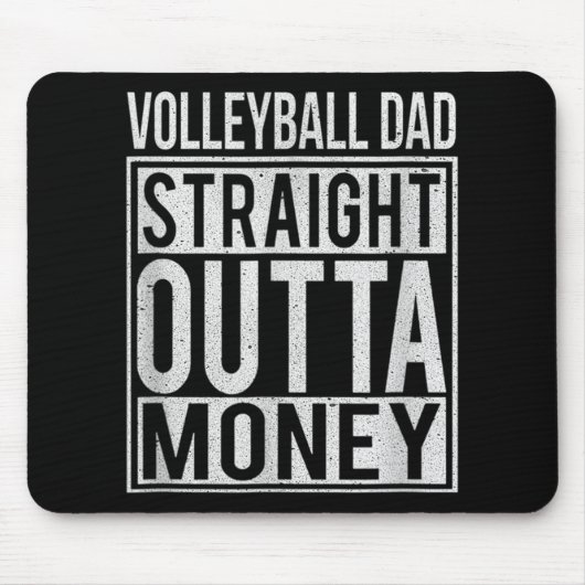 Volleyball Vater Direkt Ausflug Geld ich Spaß Mousepad (Vorne)