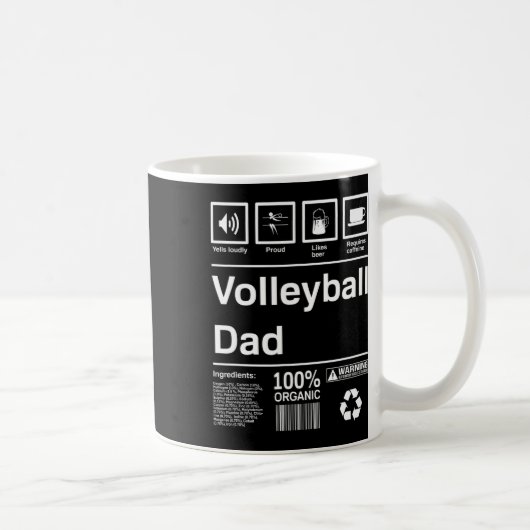 Volleyball-Vater-Geschenk Kaffeetasse (Rechts)