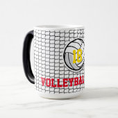 VOLLEYBALL VATER Net Player NUMMER Ball Sports Fun Verwandlungstasse (Vorderseite Links)
