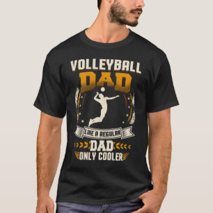 Volleyball-Vater-regelmäßiger Vater nur cooler T-Shirt