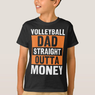 Volleyball-Vater Straight Outta Geld Lustiger Srts T-Shirt