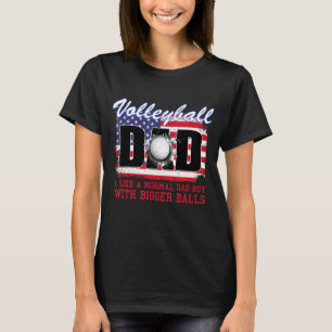 Volleyball-Vater wie normaler Vater mit größeren B T-Shirt