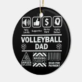 Volleyball-Vater Witziger Inhalt des Sportvaters Keramik Ornament (Links)