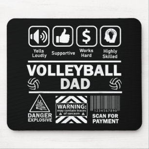 Volleyball-Vater Witziger Inhalt des Sportvaters Mousepad