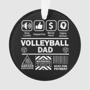 Volleyball-Vater Witziger Inhalt des Sportvaters Ornament