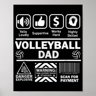 Volleyball-Vater Witziger Inhalt des Sportvaters Poster